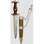 A Model 1936 Service Dagger for NPEA Leader with Chain Maker Karl Burgsmu?ller, Berlin, polished