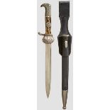 A Silver Issue Short Police Bayonet of the Weimar Republic Maker Alexander Coppel, Solingen.