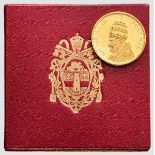 Papst Johannes XXIII. - Goldmedaille {Pacem in Terris{ 1963 Gold {900{, RRRR, Durchm. 30 mm, 17,5 g.