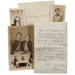 König Ludwig II. - eigenhändiger Brief des damals 16-jährigen Kronprinzen an seinen Vetter Herzog
