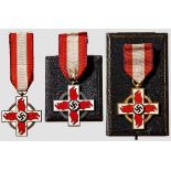 A Collection of Fire Brigade Honor Badges 1st class two-piece construction in gilded tombak with