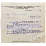 Adolf Hitler - eigenhändig signiertes Parteiausschluss-Schreiben vom 31. Mai 1927 Briefkopf der