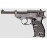 Walther P 38, Polizei ( BMI - BGS) Kal. 9 mm Luger, Nr. 093669. Nummerngleich. Blanker Lauf.