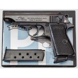 Walther PP, Polizei Nds., in Box, 1. Waffe eines Pärchens Kal. 7,65 mm, Nr. 456309. Nummerngleich.