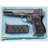 Halbautom. Pistole, FEG, Firebird, im Karton Kal. 9 mm Luger, Nr. E12641. Nummerngleich. Blanker