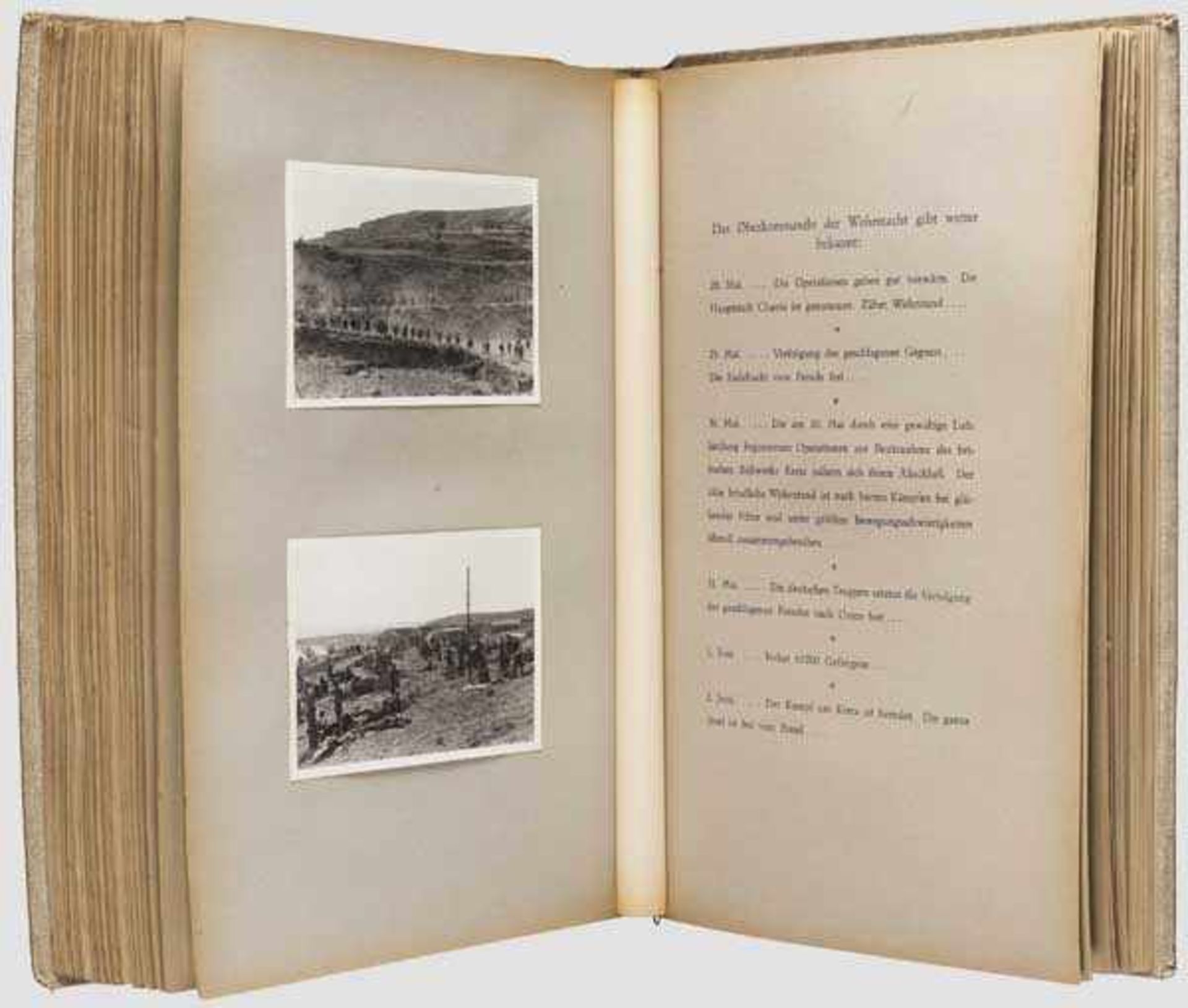 Erinnerungs-Fotoalbum - Einsatz der 3./Fallschirm-Fla.-Mg.-Btl. auf Kreta 1941 Seltenes Fotoalbum, - Bild 4 aus 7