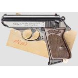 Walther PPK, (P 21), Bundeswehr Kal. 7,65 mm, Nr. 132103. Blanker Lauf. Siebenschüssig. Abnahmen des