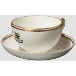 Kaiser Wilhelm II. - Tasse und Untertasse aus dem Speiseservice der kaiserlichen Yacht