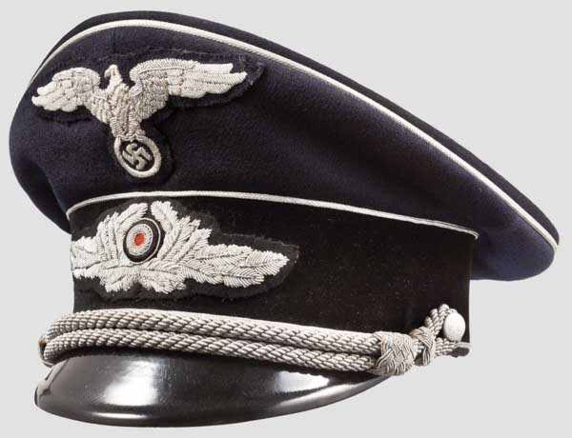 Schirmmütze zur nachtblauen Uniform der Diplomaten des gehobenen Dienstes Mützenkörper aus feinem, - Bild 2 aus 5
