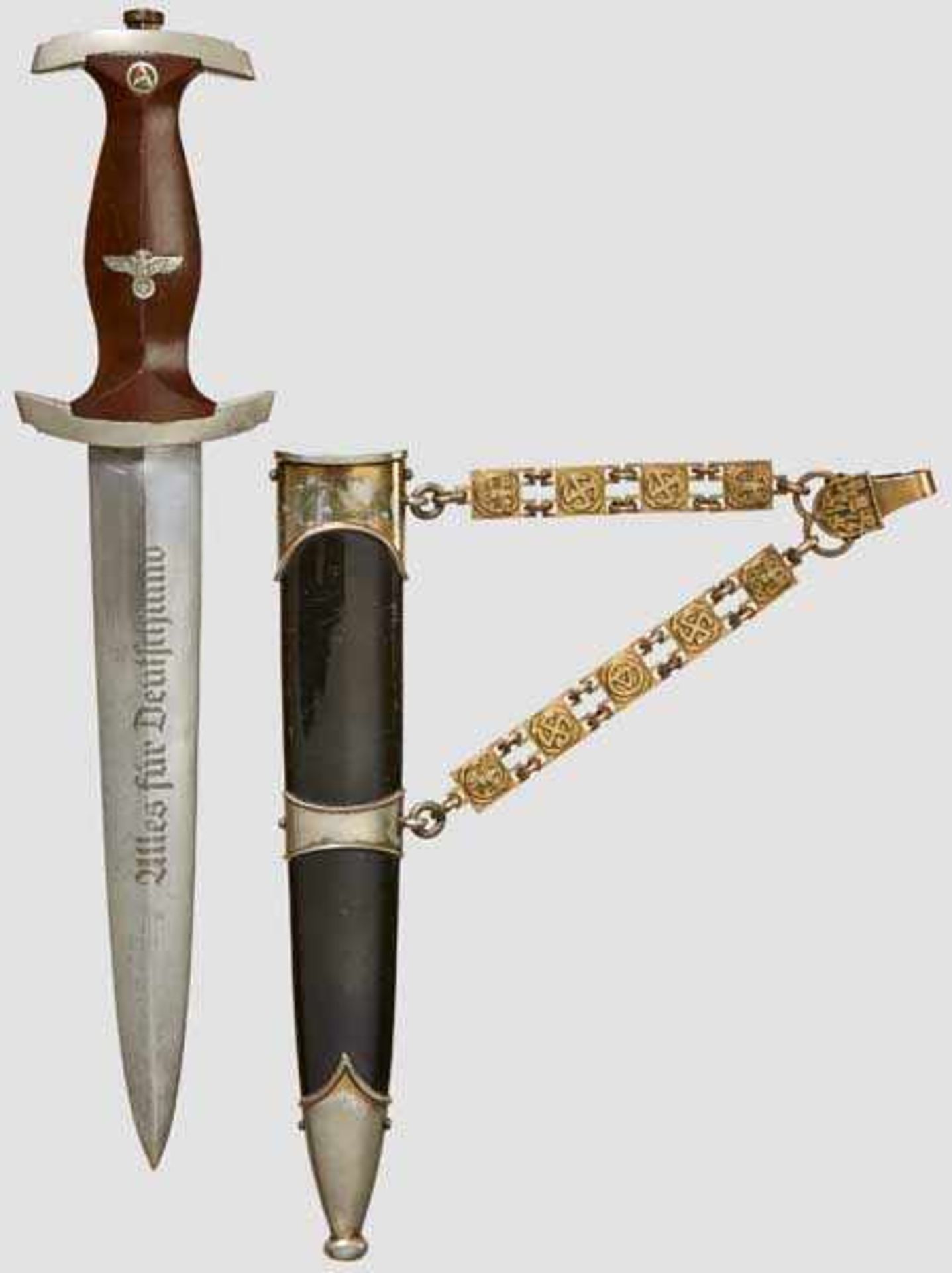 A Model 1936 SA Service Dagger for Members of NSKK-Motorboat Standarte with Chain Hanger Maker