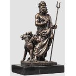 Bronzefigur des Unterweltgottes Hades, Ende 19. Jhdt. Bronze, dunkel patiniert. Feine Darstellung