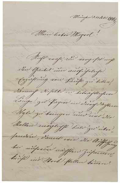 König Ludwig II. - eigenhändiger Brief des damals 16-jährigen Kronprinzen an seinen Vetter Herzog - Image 2 of 2