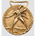 Erinnerungsmedaille des 38. Battaillons {Arabo Somalo{ - Medaille in Bronze für Offiziere In