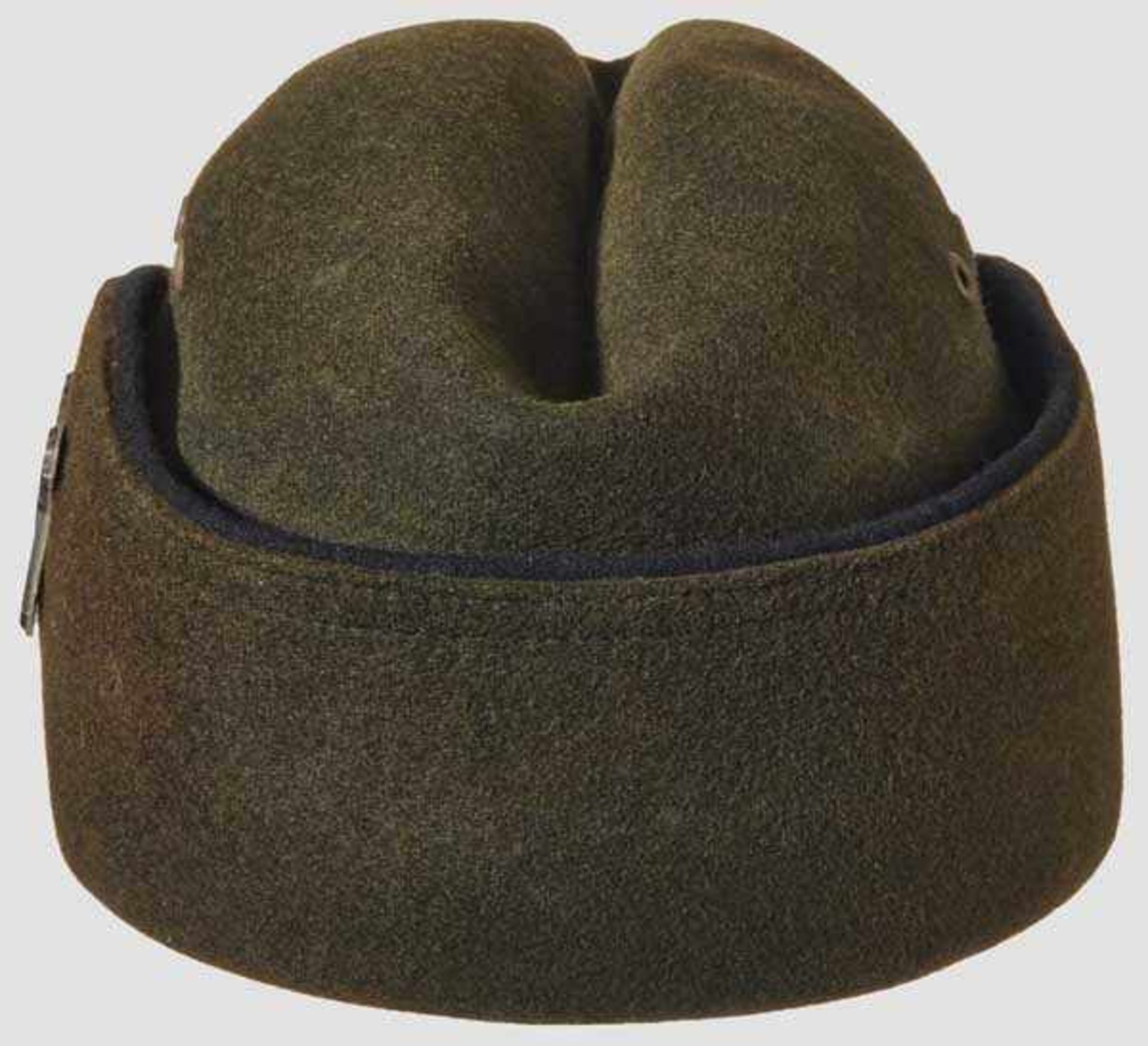 A Cap for RAD MAN/NCO So-called {coffee bean{, faded olive brown wool top, body and visor with faded - Bild 4 aus 6