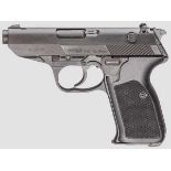 Walther Mod. P1A1, Testwaffe der Bundeswehr Kal. 9 mm Luger, Nr. V 1434. Nummerngleich. Blanker