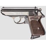 Walther PPK-L, (P 21), Bundeswehr Kal. 7,65 mm, Nr. 503459. Blanker Lauf. Siebenschüssig. Div. Bw-