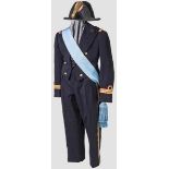 Uniformensemble eines Offiziers der Regia Marina, erste Hälfte 20. Jhdt. Steifer Zweispitz mit