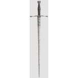 Maximilianisches Stechschwert, süddeutsch um 1510/20 Breite, zur Spitze hin konisch verjüngte
