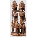 Paar Ahnenfiguren, Dogon, Mali, ca. 30er - 40er Jahre Holzskulptur eines Mannes und einer Frau,