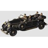 A Tipp & Co. # 934 “Wagen des Fuehrer’s” with 3 political figures and Hitler TippCo / Elastolin, 7cm