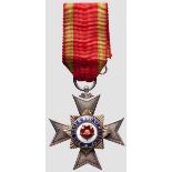 Hausorden des Ehrenkreuzes - Kreuz 4.Klasse, 1. Abteilung Ordenskreuz aus Silber, die Medaillons