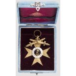 Militär Verdienst Orden - Verdienstkreuz 1. Klasse mit Schwertern im Etui Früh im Weltkrieg