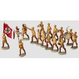 A Elastolin SA Marching Band with 15 Figures Elastolin, 7cm series, SA Figures exhibit minor