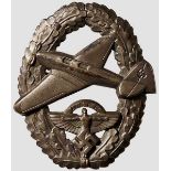 An NSFK 2nd Model Motor-Powered Pilot's Badge Silvered iron construction, contract number {22639{ on