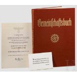 Urkunde Gaudiplom mit verliehenem Gemeinschaftsbuch Urkunde "Gaudiplom" für hervorragende Leistungen
