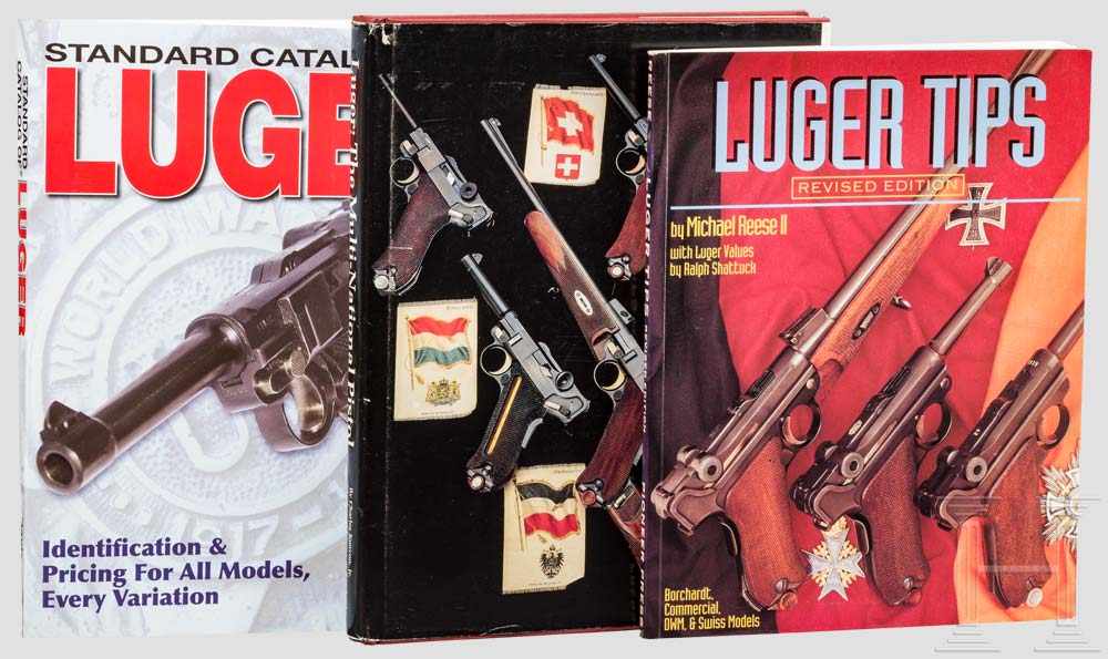 Drei Bücher: A. Davis, Ch. Kenyon und M. Reese 1 x Michael Reese II "Luger Tips with Luger Values"