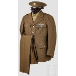 Uniform für Mannschaften der Infanterie (class A), 2. Weltkrieg Schirmmütze aus olivgrünem