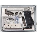 Walther PPK/S, Stainless, Interarms, in Box Kal. 9 mm kurz, Nr. S045935. Nummerngleich. Blanker