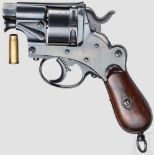 Gaspatronen-Revolver Mod. 1873, J.F.J. Bar Delft Kal. 9,4 mm Gas, Nr. 8317. Nummerngleich.