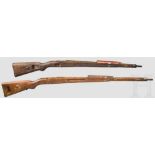 Schäfte Gewehr 98 und Karabiner 98 k Gewehr 98, Buche Vollholz mit Zerlegehilfe und Griffrillen,