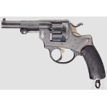 Offiziersrevolver Mod. 1874 Kal. 11 mm, Nr. N 27219. Nummerngleich inkl. Schrauben. Blanker Lauf,