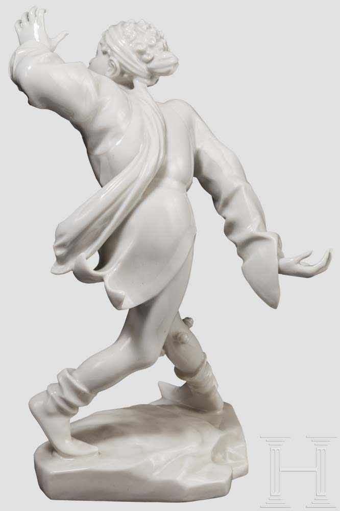 Der Mohr Weiße, glasierte Porzellanfigur aus der Serie der Moriskentänzer. Im Boden gepresste - Image 2 of 3