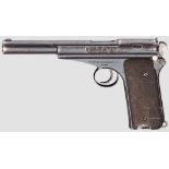 Campo-Giro Mod. 1913-16, mit Tasche Kal. 9 mm largo, Nr. 6463. Blanker Lauf, Länge 165 mm.