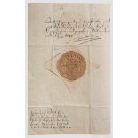König Friedrich II. - Patent für den Fähnrich Ernst Friedrich von Rathenow vom 23.6.1741 Tinte auf