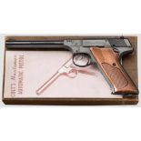 Colt Mod. Huntsman, im Karton Kal. .22 l.r., Nr. 028930 S. Blanker Lauf, Länge 6". Zehnschüssig.