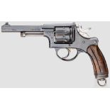 Ordonnanzrevolver Mod. 1882 Kal. 7,5 mm, Nr. 30618. Nummerngleich. Blanker Oktagonallauf.