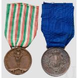 Ernest Hemingway - silberne Tapferkeitsmedaille "Al Valore Militare" von 1918 Silberne Medaille