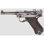 Pistole 08, Erfurt 1918 Kal. 9 mm Luger, Nr. 5523n. Nummerngleich inkl. Schlagbolzen und
