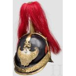 Helm für Angehörige der "Guardia Civica Palermo", um 1848 Elmo "Guardia Civica Palermo" Schwarz