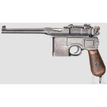 Mauser C 96 "Wartime Commercial", mit kaiserlicher Abnahme, im nrgl. Kasten Kal. 7,63 Mauser, Nr