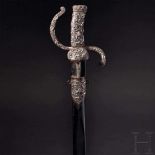 Luxus-Jagdschwert, Frankreich, um 1580 Kräftige Rückenklinge mit zweischneidiger Spitze und