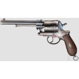 Offiziersrevolver Gasser Mod. 1870/74 Kal. 11,2 mm, Nr. 84535. Nummerngleich. Blanker Lauf, Länge