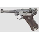 Pistole 08, Mausertonne 1940, Polizei, Vopo Kal. 9 mm Luger, Nr. 2367x. Nummerngleich inkl.