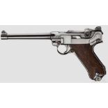 Pistole 04 (1914), DWM 1916 Kal. 9 mm Luger, Nr. 3803. Nummerngleich. Lauf schwach matt, Länge 150