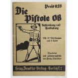 Originale Beschreibung "Die Pistole 08" Gelblicher Schutzumschlag mit 34 teils bebilderten Seiten