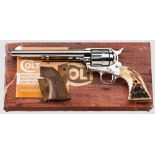 Colt Single Action Army 1873, vernickelt, im Karton, postwar Kal. .45 Colt, Nr. 90030SA. Blanker